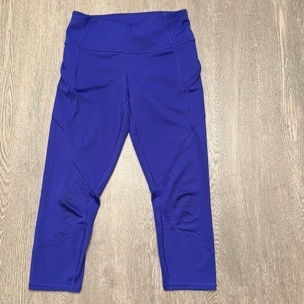 NWOT ATHLETA INDIGO BLUE / PURPLE CROPPED LEGGINGS - Size XS SKU:143